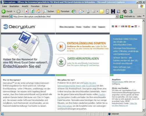 Bild: Internet Dienst knackt Kennwortschutz von Word & Excel in nur drei Minuten