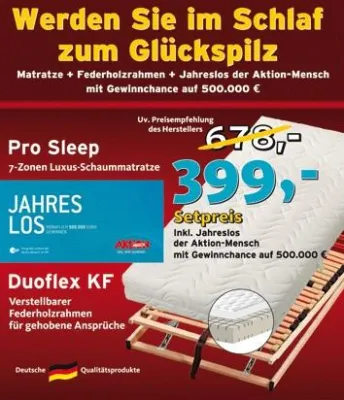 Bild: Aktion "Im Schlaf zum Glückspilz" geht in die Verlängerung