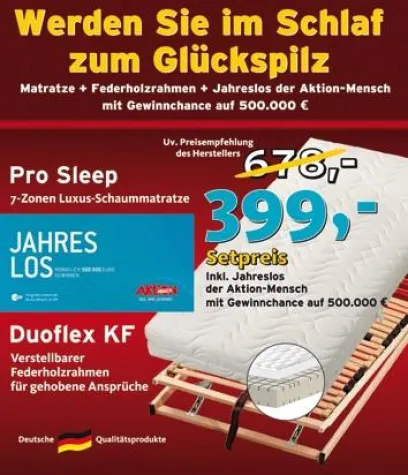 Bild: Aktion "Im Schlaf zum Glückspilz" geht in die Verlängerung
