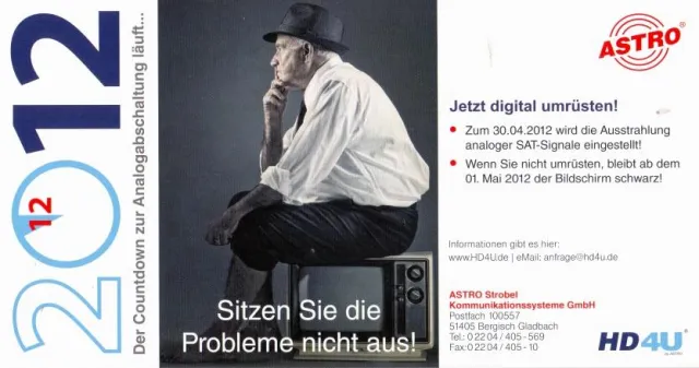 Bild: 30.04.2012 wichtiges Datum für Pensionen und Hotels - rechtzeitig auf Digitalempfang umrüsten