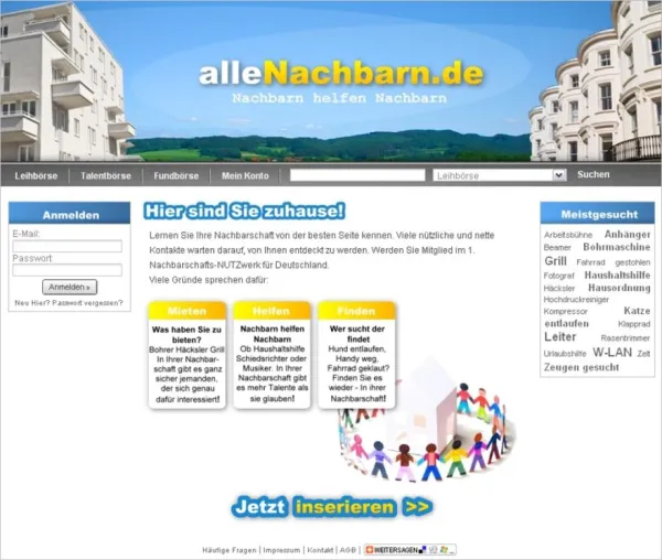 Bild: Deutschlands 1. Nachbarschafts-NUTZwerk ist Online