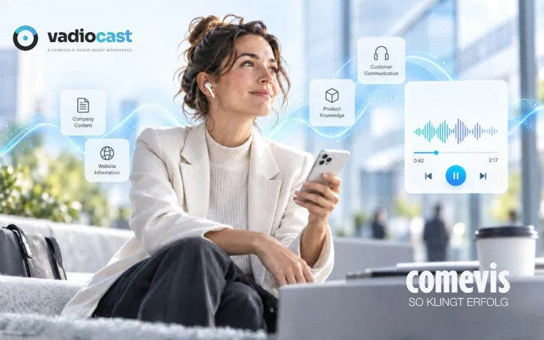 Bild: Interne Kommunikation mit Automation: VADio Cast von comevis automatisiert Audio-Updates für Unternehmen