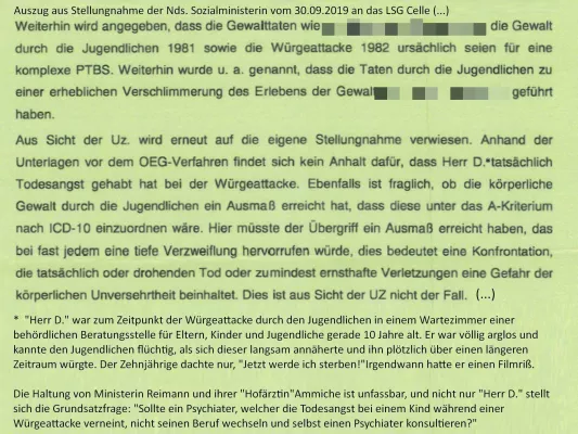 Sozialministerin Reimann: „Würgeattacken lösen bei einem Kind keine Todesangst aus“ Bild: Sozialministerin Reimann: „Würgeattacken lösen bei einem Kind keine Todesangst aus“