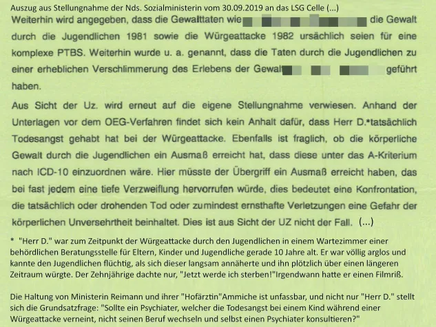Bild: Sozialministerin Reimann: „Würgeattacken lösen bei einem Kind keine Todesangst aus“