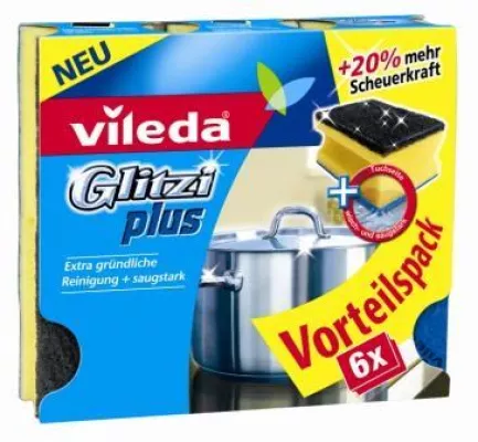 Bild: Glitzi Plus mit neuem Abrasiv - Vileda optimiert seinen Markenklassiker zum „besten Glitzi aller Zeiten“
