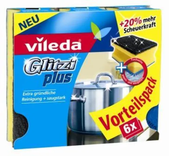 Bild: Glitzi Plus mit neuem Abrasiv - Vileda optimiert seinen Markenklassiker zum „besten Glitzi aller Zeiten“