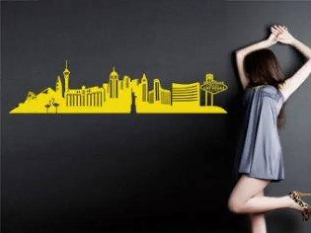 Bild: Amerikanische Skylines als Wandtattoo