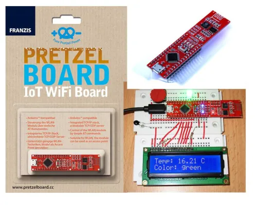 Bild: Neues IoT-WiFi-Board für Arduino™ Technologie - FRANZIS entwickelt Pretzel-Board