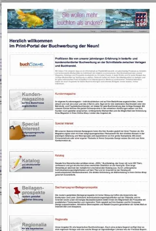 Bild: Buchwerbung der Neun startet am 1. August Online-Print-Portal für Buchhandel