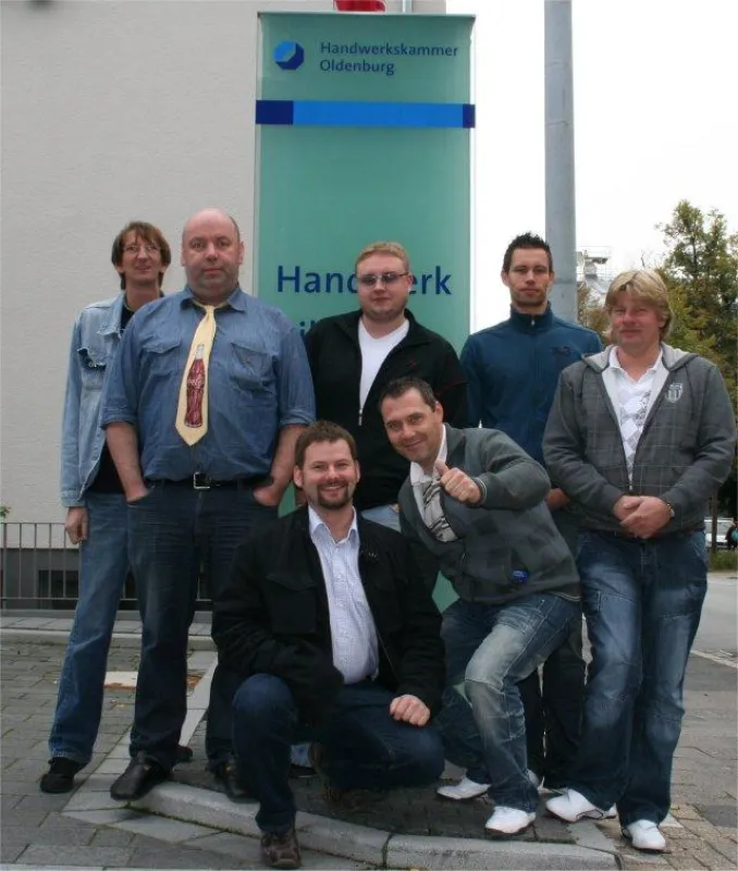v.l.n.r.: Thomas Schirmer, Ludger Bürmann, René Elsässer, Marcel Hackmann, Ralf Christoffer, Nicolas Bengsch, Thomas Wübben