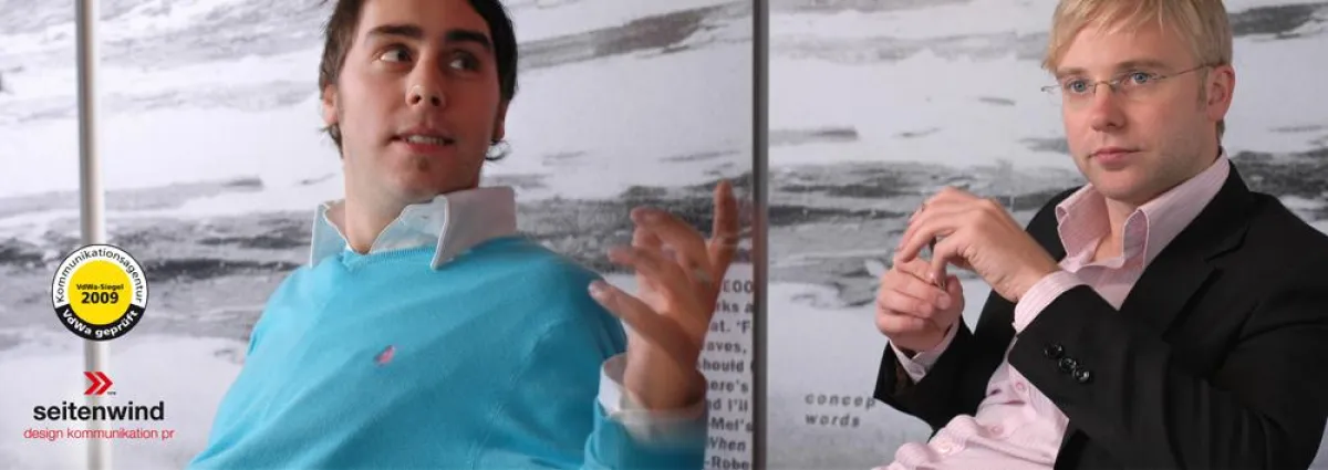 seitenwind: Agenturinhaber und Geschäftsführer Phil Meixner (l.) und Tobias Schweinitz (r.)