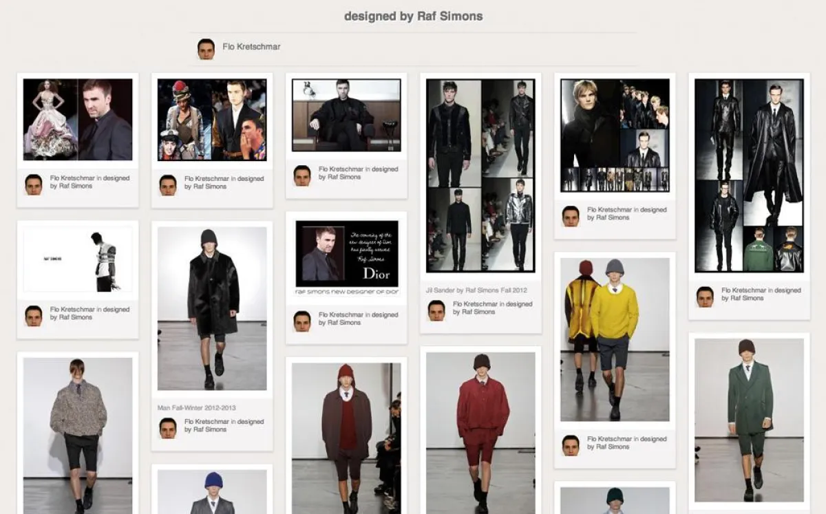 Arbeiten von Raf Simons