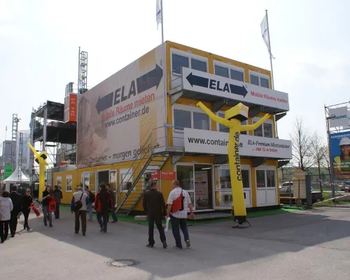 Bild: BAUMA-Messe ein voller Erfolg - ELA präsentiert dreistöckige Containeranlage