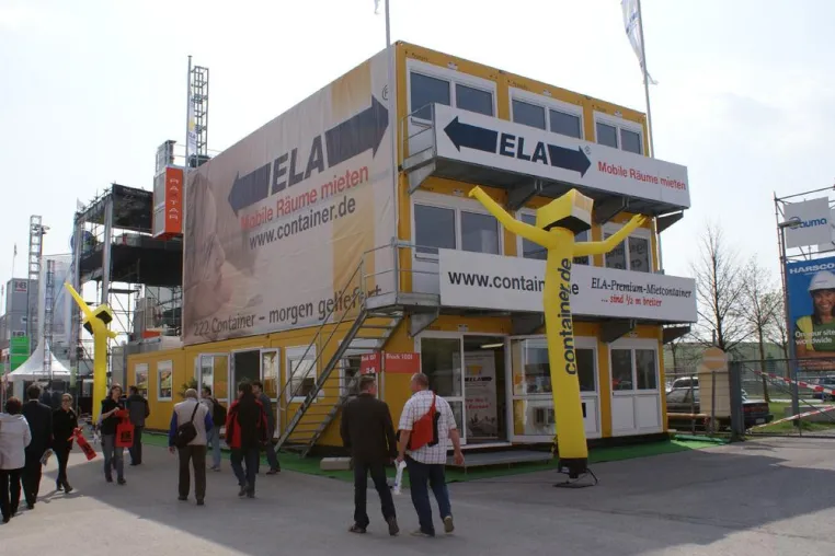 BAUMA-Messe ein voller Erfolg - ELA präsentiert dreistöckige Containeranlage Bild: BAUMA-Messe ein voller Erfolg - ELA präsentiert dreistöckige Containeranlage