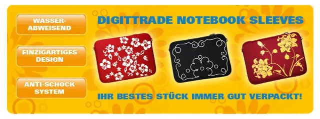 Bild: Style und Schutz bei Wasser und Schmutz - Notebook Sleeves von DIGITTRADE