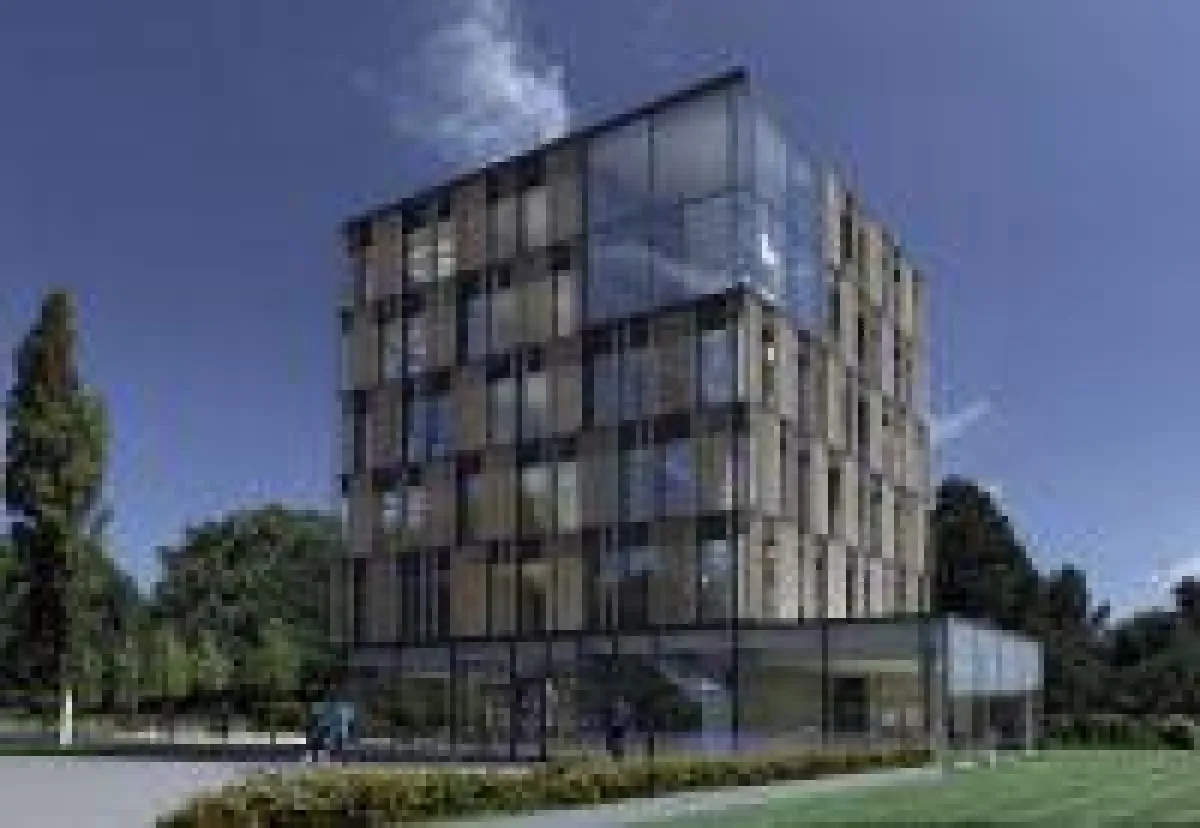 In Schöppingen (Münsterland) entsteht derzeit ein neues Bürogebäude für das Softwareunternehmen Shopware.  Visualisierung:Taao GbR