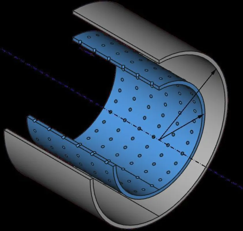 Perforierter Schallschutz für Triebwerke (Grafik: Schmidt/MATHEON)