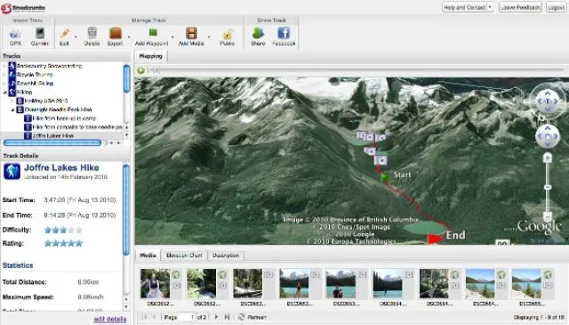 Bild: Breadcrumbs – Verwalte, teile und bearbeite deine GPS Tracks