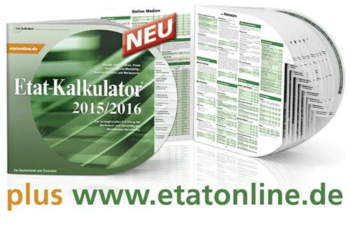 Im neuen und komplett überarbeiteten Etat-Kalkulator sind die bundesweit neu berechneten Werbekosten