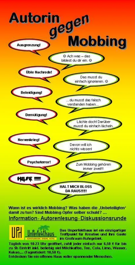 ?Autorin gegen Mobbing? ? Information ? Autorenlesung ? Diskussionsrunde