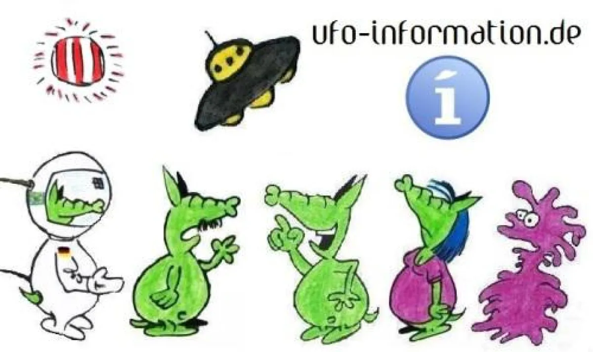 Die Comicfamilie, welche den Kindern ab sofort das Ufo-Thema leicht verständlich erklärt.