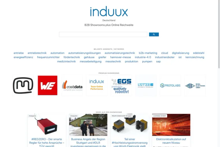 induux verschafft dem Mittelstand kostengünstige Online-Sichtbarkeit Bild: induux verschafft dem Mittelstand kostengünstige Online-Sichtbarkeit