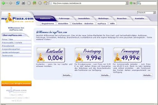 Bild: myPiaza.com ist online