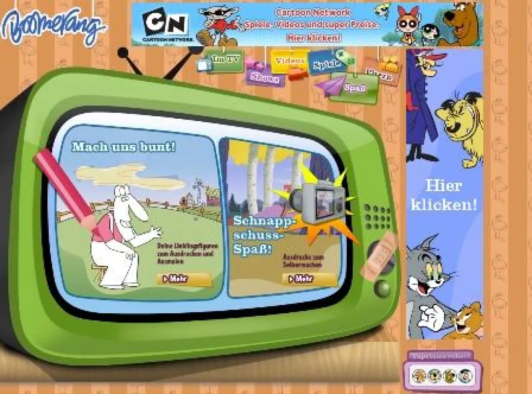 Webseite BoomerangTV.de