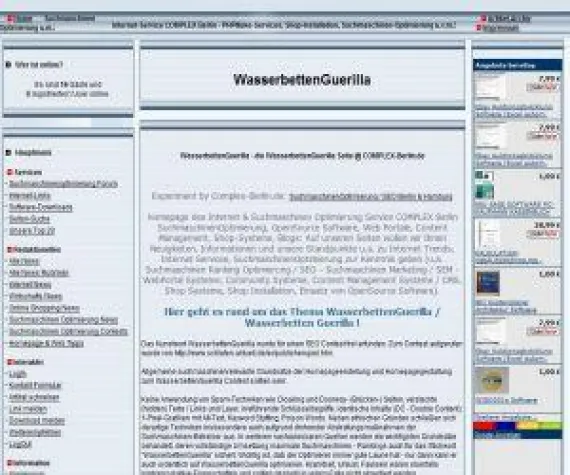 WasserbettenGuerilla - ein Publisher-Spiel als SEO-Contest Bild: WasserbettenGuerilla - ein Publisher-Spiel als SEO-Contest