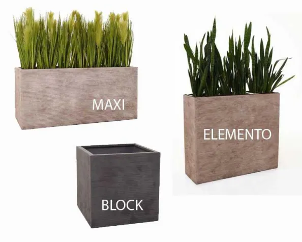 Bild: Innovativ: Pflanzkübel aus Fiberglas in Streifen-Optik