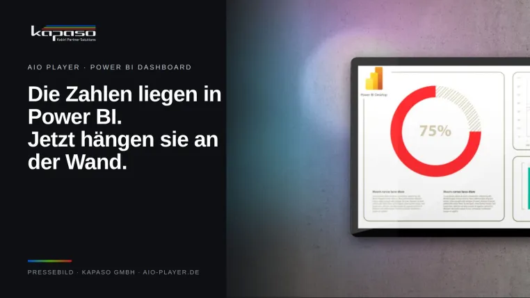 Bild: AIO Power BI Dashboard: Kapaso bringt Unternehmenskennzahlen auf die Displays