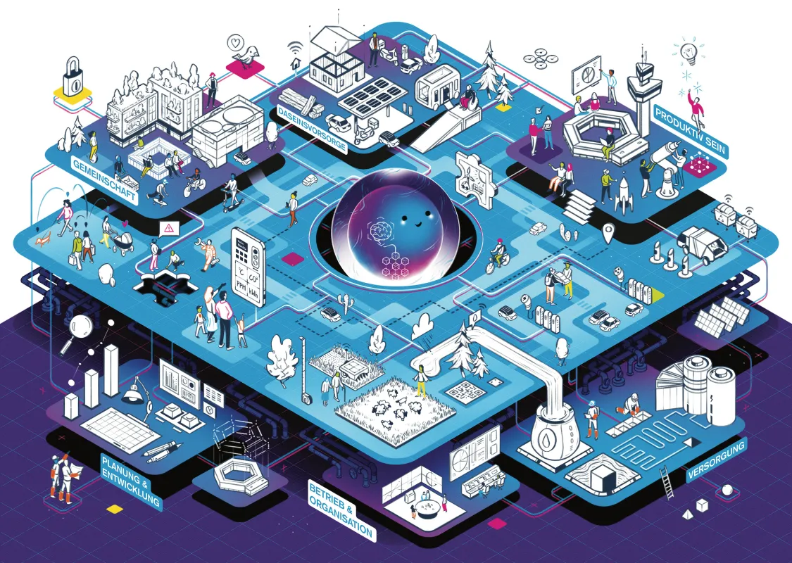 Illustration: Der FUTR HUB von Berlin TXL (© Ramon Springer)