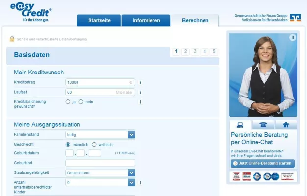 Bild: easyCredit über interaktiven Video-Dialog zu bestellen