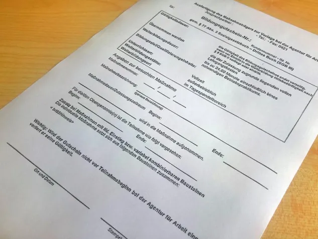 Bild: Mit dem Bildungsgutschein zum neuen Job