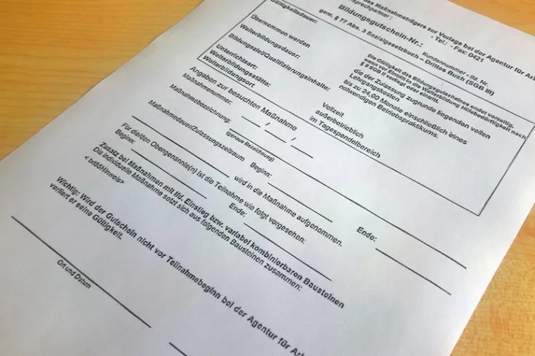 Mit dem Bildungsgutschein zum neuen Job Bild: Mit dem Bildungsgutschein zum neuen Job