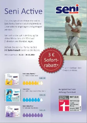 SENI startet regionale Couponaktion in Apotheken Bild: SENI startet regionale Couponaktion in Apotheken