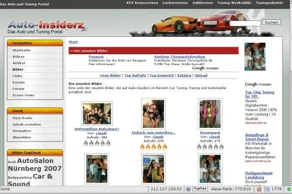 Bild: Tuning-Fans aufgepasst - Auto-Insiderz.de mit Foto- und Videoportal online