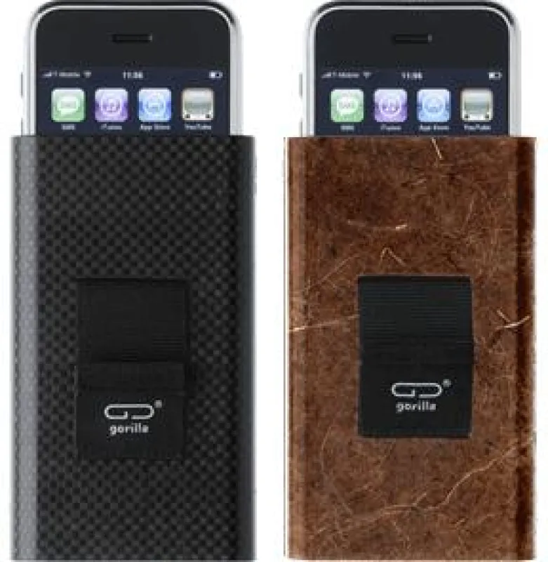 'gorilla tube', ultraflache hardcases aus Carbon-/Naturfasermaterial
