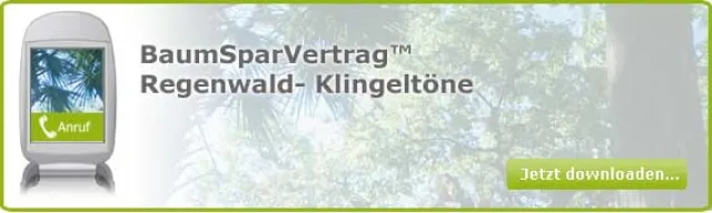 Bild: BaumSparVertrag: Regenwald-Sounds fürs Handy