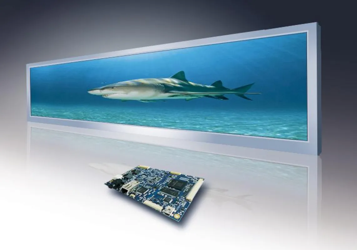 16:3 Optrex TFT Display im Superbreitbildformat mit Ansteuerlösung