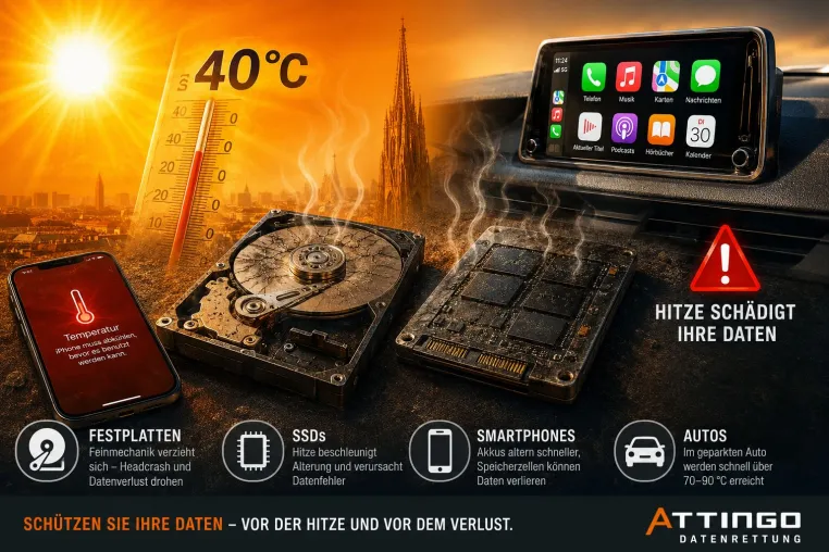 Bild: Hitzewelle 2026: Festplatten & SSDs in Gefahr