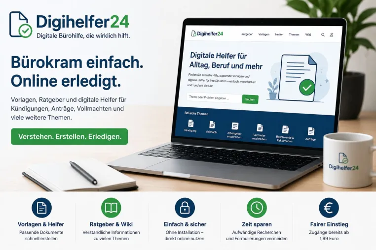 Bild: Digihelfer24 startet: Neue Plattform soll alltäglichen Bürokram einfacher machen