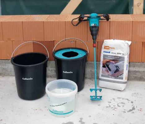 Bild: Planziegelverklebung in der Praxis