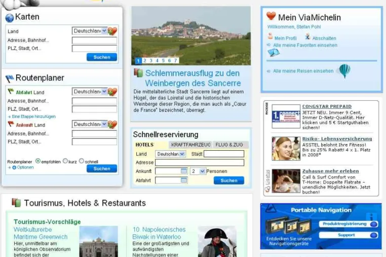Schöner surfen, schöner reisen mit der neuen Web 2.0-Reiseplanungsseite von ViaMichelin Bild: Schöner surfen, schöner reisen mit der neuen Web 2.0-Reiseplanungsseite von ViaMichelin