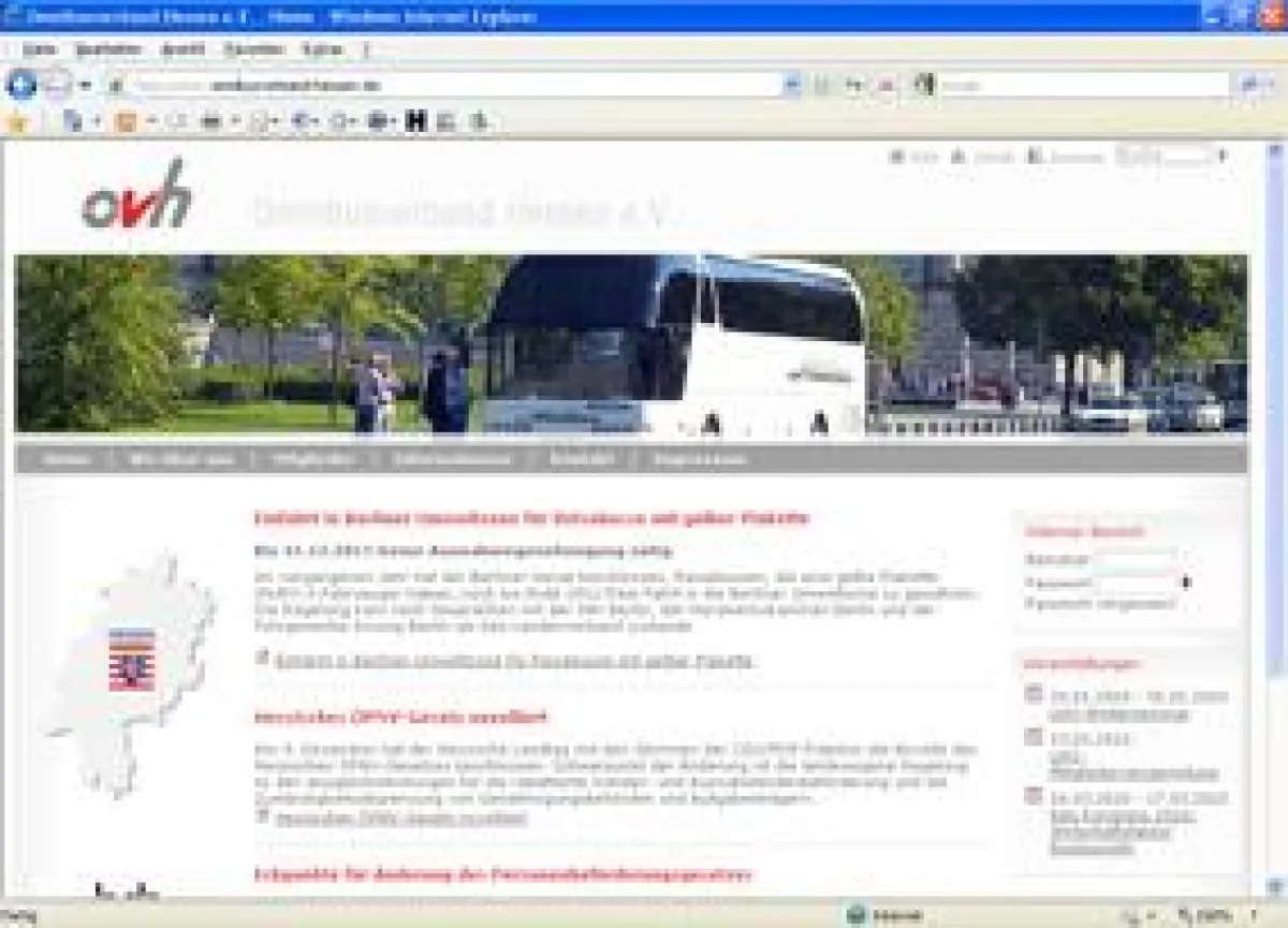 Website Omnibusverband Hessen