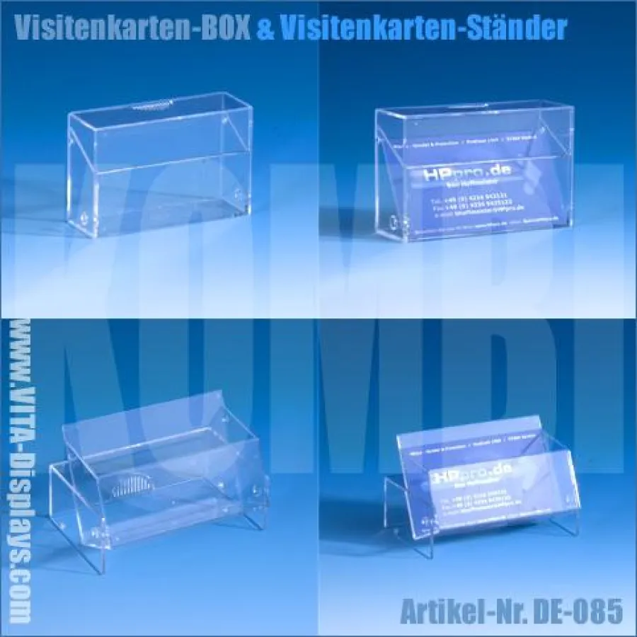 Visitenkartenbox vom Werbedisplay-Hersteller VITAdisplays