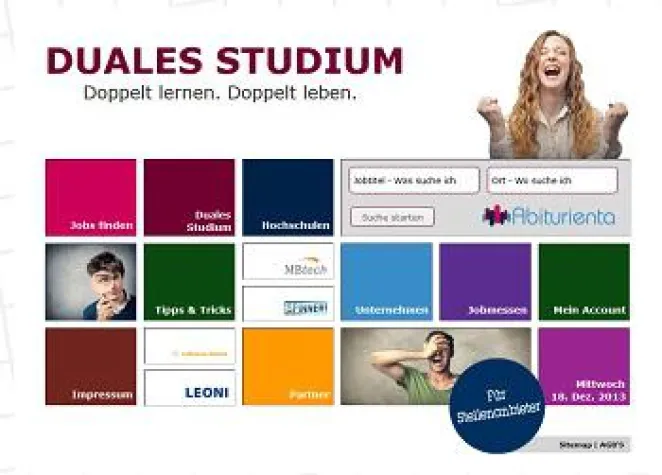 Der Relaunch – Duales Studium und Abiturienta jetzt in neuem Design Bild: Der Relaunch – Duales Studium und Abiturienta jetzt in neuem Design