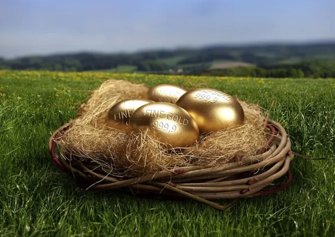 Bild: Goldener Osterhase