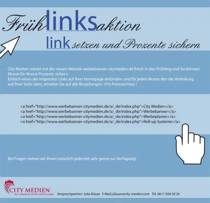 Bild: Prozente auf Werbeplanen und mobile Werbesysteme