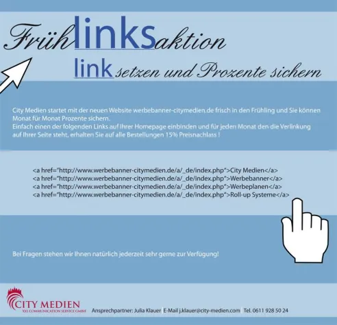 Bild: Prozente auf Werbeplanen und mobile Werbesysteme